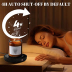 Mug Warmer, Coffee Mug Warmer with Three Temperature Settings, Auto Shut Off Coffee Warmer, Mug Warmer for Desk with Large Heating Plate, Easy to Clean Coffee Cup Warmer for Milk,Tea and Chocolate