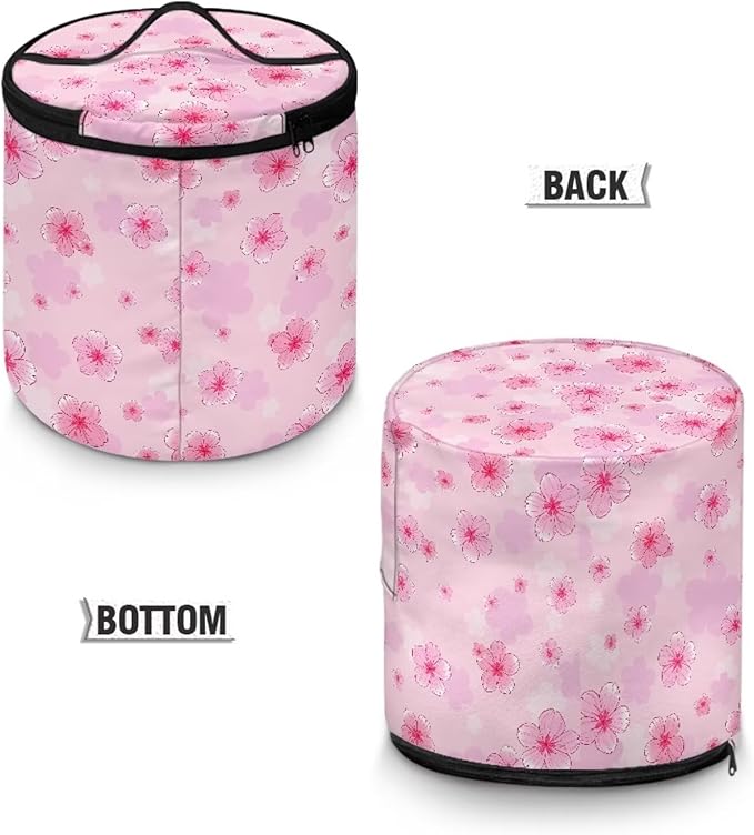 Peach Blossom Pressure Cooker Insulation Handbag Smooth Flat Surface Electric Pressure Cooker Storage Bag Enclosed Bottom