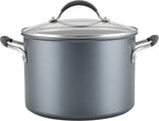 Circulon A1 Series with ScratchDefense Nonstick Induction Cookware, Stockpot with Lid, Pasta Pot, Kitchen Essentials, 8-Quart, Graphite
