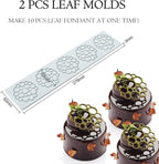 Tuile Molds Silicone (2 PCS) Lace Fondant Molds Set with Hollow 3D Beehive Candy Molds for Baking, Resin, Polymer Clay, Sugar Craft Dessert Cupcake Cake Decorating