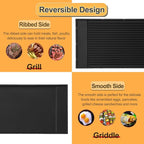 HG-GRZ-NS Griddle Replacement Parts for ZLINE Gas Stove Top High Grate Cast Iron Reversible Griddle Plate ZLINE 24 30 36 48 60 Inch Gas Cooktop Range Electric Oven Griddle Pan (Not Fit All High Grate)