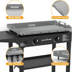 Upgrade Flat Top Griddle Insert for Blackstone 28 Inch Tabletop Griddle Powder Coated Steel Grill Cooking Plate Replacement Parts w/Rear Grease System for 1517 1883 1924 1853 1963 1885 1856 1605 1803