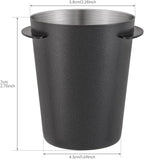 2 Pcs Coffee Dosing Cup 58mm, Stainless Steel Dosing Cup Compatible with All 58mm Portafilter, Stainless Steel Espresso coffee Dosing Cup (2, Black, 58mm)