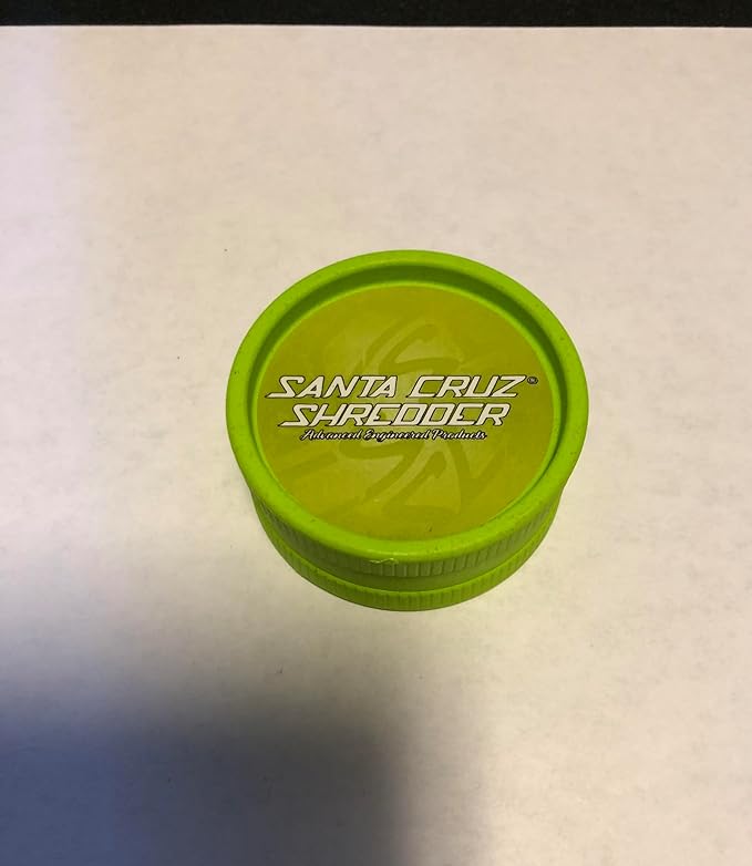 Santa Cruz Shredder Grinder for Spices and Herbs Knurled Top for Stronger Grip 2-Piece Medium 2.2 (Lime Green)