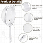 Skyley 3 Pcs Plastic Nylon Mesh Strainer Colander with Handle Double Ear Fine Food Mesh Strainer Flour Sifter for Baking Kitchen Colander Sifter Tea Juice Pasta (5 Inch, 7 Inch, 8.5 Inch)