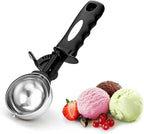Ice Cream Scoop with Trigger, 5 Tbsp Cookie Scoop for Baking, 2.45 Oz Cookie dough Scooper, Large Ice Cream Scooper, Stainless Steel Portion Scoop, 72.7 ml