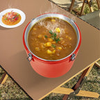 52.83Qt Insulated Food Container, Stainless Steel Container, 50L Commercial Food Soup Carrier 15 Hours Heat Preservation for Hot and Cold Food Storage Restaurant Canteen Home Lunch Use (Red, 50L)