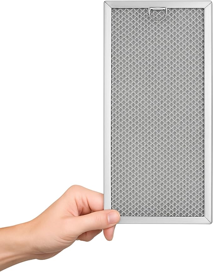 Nispira WB06X10596 Microwave Replacement Grease Filter 13.4" x 5.9" Compatible with GE Whirlpool Maytag Samsung Microwave Range Hood WB06X10596, 2 Packs