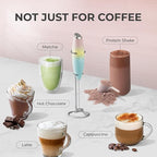 Zulay Kitchen Powerful Milk Frother Wand With 4 AA Duracell Batteries - Ultra Fast Handheld Drink Mixer - Electric Whisk Foam Maker for Coffee, Lattes, Cappuccino, Matcha & Creamer - Cupcake