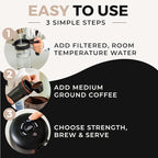 VINCI Express Cold Brew, Electric Cold Brew Coffee Maker in 10 minutes, Glass Carafe, 3 Brew Strength Settings & Cleaning Cycle, Easy to Use & Clean, Cold Brewer for Iced Coffee, 1.4 L