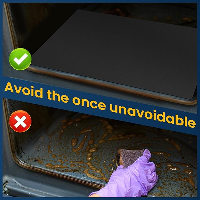 Oven Liners for Bottom of Electric Gas Oven -3Pack Large Heavy Duty Oven Protector Mat, Non-Stick Oven Floor Protector Liner, Reusable Heat Resistant Stovetop Air Fryer Grill Baking Mat