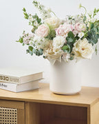 getstar Extra Large Kitchen Utensil Holder for Kitchen Counter (H7.2” x W6.2”), Ceramic Cooking Utensil Holder with Cork Mat (White, Large(7.2"))