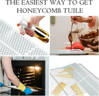 Jopgeey Honeycomb Molds Silicone (2 PCS) Fondant Tuile Molds with Hollow 3D Beehive Candy Silicone Lace Moulds for Baking, Polymer Clay, Sugar Craft Dessert Cupcake Cake Decorating
