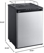 EdgeStar BR3002 24 Inch Wide Kegerator Conversion Refrigerator for Full Size Kegs with Deep Chill Mode - Stainless Steel