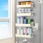 Magnetic Water Bottle Holder for Refrigerator, Cup Holder Organizer for Stanley and Tumbler for Kitchen, 4 Pack, Cream White