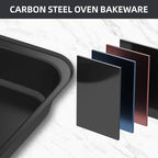 Baking Pans Set, 5-Piece Nonstick Bakeware Sets with Round/Square Cake Pan, Muffin Loaf Roast Pan, Baking Sheets for Oven, Kitchen Cookware Sets Baking Tray Baking Supplies, Black