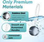 Geiserailie 4 Pcs Coffee Scoop 2 Tablespoon Stainless Steel Coffee Measuring Scoops, Including 2 Short Handled 2 Long Handle for Tea, Sugar and Milk, 30 Ml,1/8 Cup