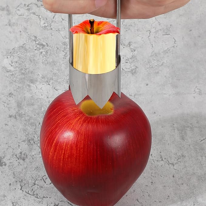 3 Pcs Red Bell Pepper Corer Pepper Seed Corer Remover Multifunctional Vegetable Core Remover Stainless Steel Reusable Fruit Corers Kitchen Gadget for Vegetable Fruit Cutter Coring