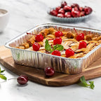 Waytiffer 10pack- 8 x 8 Aluminum foil Pans Disposable Heavy Duty Square baking Cake Pan, Cooking Tins Homemade Breads Oven Pan, Baking cake Roasting Pans