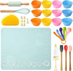 36PCS Kids Baking Set, Baking Kits for Kids with Food-Grade Silicone, Safe Kids Baking Kit for Toddlers, Ideal Gift for Parent-Child Baking Birthday Christmas