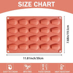 Silicone Madeleine Pan, Set of 2, Nonstick Madeleine Baking Pan, 20 Cavity Shell Shaped Molds for Cake, Cookie, Chocolate, Dessert, Mousse, Brownie, Bread