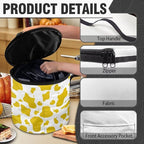 Electric Pressure Cooker Insulation Handbag Insulated Carrier Electric Pressure Cooker Insulation Bag for Kitchen Accessories, Yellow Cow Print