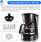 Coffee Maker Brew Basket Stop Valve Kit Replacement Part 112435-000-000 185774-000-000 Compatible with Hamilton Beach Coffee Makers 990117900 990237500