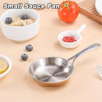 Mini Sauce Pan, Tri-Ply Stainless Steel Pot with Stay-Cool Handle Heating Sauce Gravy & Oil (4 Inch/0.12Quart) - Copper