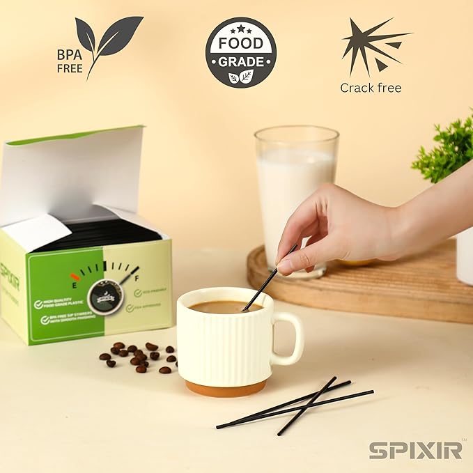 Coffee Stir Sticks, Coffee Stirrers, Stir Sticks, Disposable Stir Sticks for Coffee, Stirring Sticks, Swizzle Sticks for Coffee & Drinks (7.87 Inches - Pack of 250)