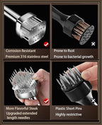 Professional Meat Tenderizer with T316 Stainless Steel Sharp Needle Blade Heavy Duty Cooking Tool for Tenderizing Beef Turkey Chicken Steak Veal Pork Fish