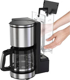Hamilton Beach 14 Cup Programmable Coffee Maker with Easy Measure Light Up Reusable Filter, Removable 70 Oz. Water Reservoir, Black and Stainless Steel