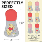 Disney Magnetic Chip Clips – Set of 6 Bag Clips for Food Storage - Mickey, Minnie, Lilo & Stitch, Winnie The Pooh – Durable Airtight Bag Chip Clips for Pantry & Fridge Use