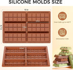 Chocolate Molds - Non-Stick Chocolate Bar Mold, Break Apart Chocolate Bar Maker Food Grade Deep Chocolate Bar Mold For Making Candy Knafeh Pistachio Chocolate Bar - Set of 2