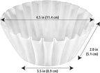 Amazon Basics Basket Coffee Filters for 1-4 Cup Coffee Makers, White, 200 Count