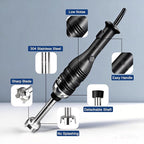 VONCI 280W Commercial Immersion Blender, Light Duty Hand Blender with Variable Speed 6000-20000RPM, Handheld Stick Mixer with 9.5" Detachable Shaft, Professional Blender for Restaurant Kitchen.