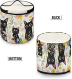 Black Cat Electric Pressure Cooker Storage Bag Wildflower Kitchen Appliance Protective Pressure Cooker Insulation Bag for Women