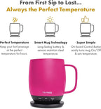 Nextmug - Temperature-Controlled, Self-Heating Coffee Mug (True Pink - 14 oz.)
