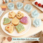 Blue Onigiri Mold Set, 8 PCS Musubi Press Mold Kit for Lunch Bento and Home Party DIY, Non Stick Rice Ball Sushi Molds for Kitchen Family Food Lovers Gifts Christmas