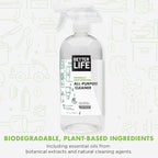 Better Life All Purpose Cleaner - Multipurpose Home and Kitchen Cleaning Spray for Glass, Countertops, Appliances, Upholstery & More - Multi-surface Spray Cleaner - 32oz (Pack of 2) Unscented