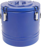 Eapmic 21.1Qt Insulated Food Container, Stainless Steel Container, 20L Commercial Soup Carrier 12 Hours Heat Preservation for Hot and Cold Food Storage Restaurant Canteen Home Lunch Use (Blue, 20L)