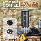 Burr Coffee Grinder - Portable Espresso Grinder with Stainless Steel Conical Mill for Travel, Camping - Cordless/Rechargeable Electric Coffee Bean Grinders with 38 Adjustable Grind Settings