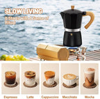 12 Cup Aluminum Espresso Stovetop Moka Pot Express Coffee Maker Percolator Italian Classic Mocha Coffee Machine for Italian and Cuban Cafe Brewing for Home & Camping 600ml 20oz