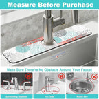 Findosom 2PCS 12" x 20" Dish Drying Mat & 24" x 5.5" Sink Splash Guard, Super Absorbent & Cuttable Dish Mat Drying Kitchen Mat with Teal Floral, Hide Stain Drying Mat for Kitchen Counter