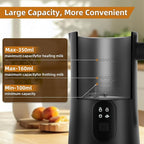 Milk Frother, 4-in-1 Electric Milk Steamer, 350ml/11.8oz Automatic Frother Machine for Coffee, Warm and Cold Foam, Temperature Control for Latte, Cappuccino, Hot Chocolate
