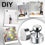 Tiergrade Metallic Magnets, Refrigerator Magnets, 20 Pack Silver Magnetic Push Pins, Strong Fridge Magnets, Multi-use Whiteboard Magnets Perfect for Kitchen Office Classroom