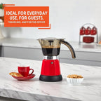 IMUSA 6 or 3cup Electric Espresso Maker, Red
