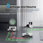 Robot Vacuum and Mop Combo, 3-in-1 Robotic Vacuums Cleaner with 70-Day Self-Emptying Base, LiDAR Navigation Smart Mapping & Strong 6000Pa Suction, for Pet Hair, Hard Floor, Carpet