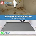 Under Sink Mat for Kitchen Waterproof, 34" x 22" Silicone Under Sink Liner Kitchen & Bathroom Cabinet Protector Mats, Heavy Duty Flexible Under Sink Drip Tray with Lip, Cool Grey