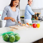 100Pcs Produce Mesh Bags,20 Inch Seafood Boil Bags Packing Supplies Net,Reusable Mesh Nylon Netting Bulk Storage Bag for vegetables Storage Fruits Seafood and Other Agricultural Products(Green)