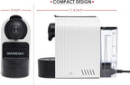 Mixpresso White Espresso Coffee Machine – Compact 1400W Single Serve Coffee Maker Compatible with Nespresso OriginalLine Capsules, One-Touch Operation, 19-Bar Italian Pump, 27oz Water Tank
